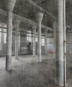 Fototapete Digitaldruck Industrial Halle grau 429725
