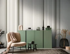 Fototapete 3D-Optik Streifen Creme Beige 39841-1