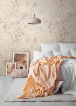 Fototapete Dschungel Floral Beige Creme 39886-1
