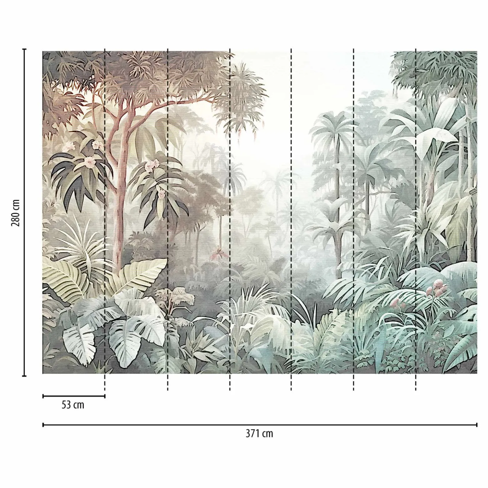 Fototapete Dschungel Motiv Grün Braun 39901-1