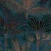 Fototapete Dschungel Palmen Shabby Blau Braun 76190-6