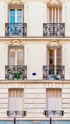 Fototapete Fassade Paris Creme Beige Grau ML3301