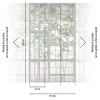 Fototapete Fenster Bambus Floral Creme Grün 39846-1