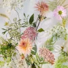Fototapete Floral Betonoptik Grün Rosa Grau ML2001