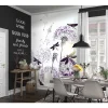 Fototapete Floral Blumen Libellen Weiß Lila 2520N-82