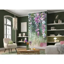 Fototapete Floral Frühling Blumen Grün Lila 2519N-81