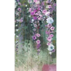 Fototapete Floral Frühling Blumen Grün Lila 2519N-81