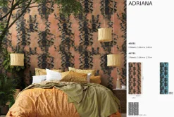 Fototapete Floral Ranken Muster orange schwarz Marburg