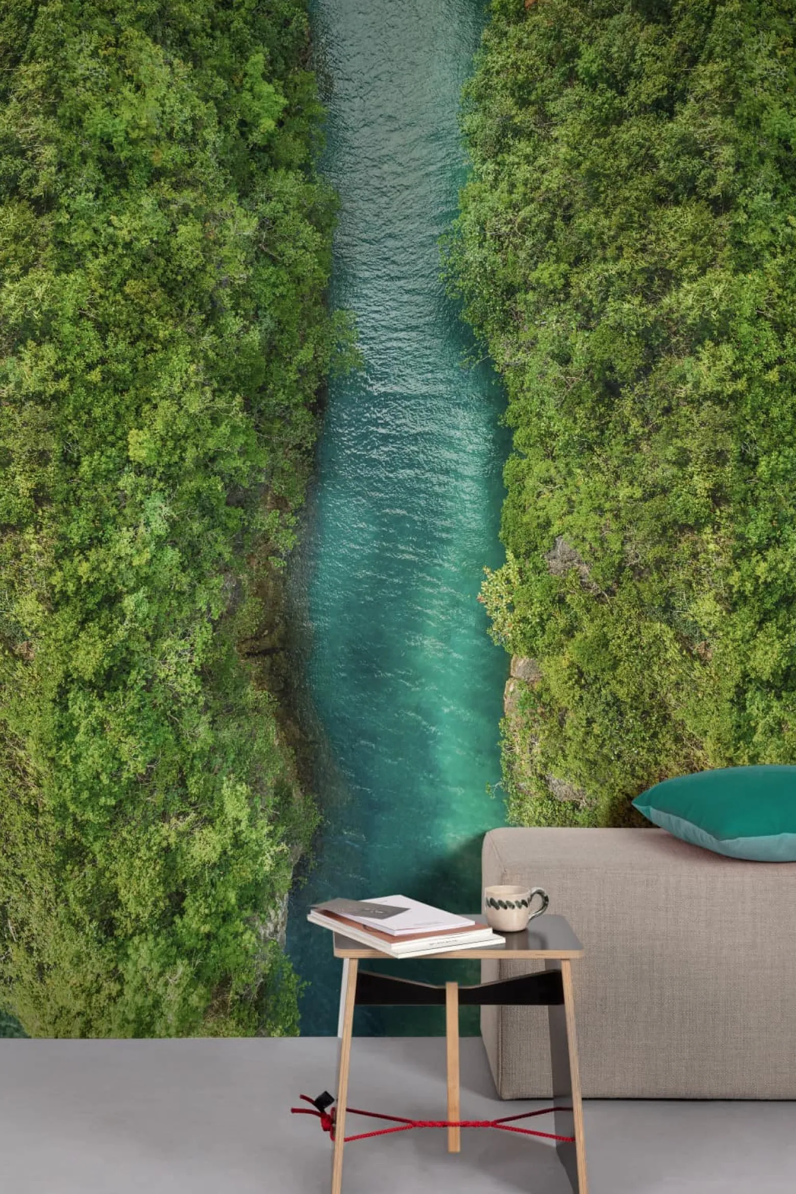 Fototapete Fluss Dschungel Tropen Blau Grün ML1401