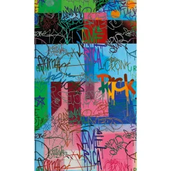 Fototapete Graffiti Abstrakt Blau Bunt 39824-1
