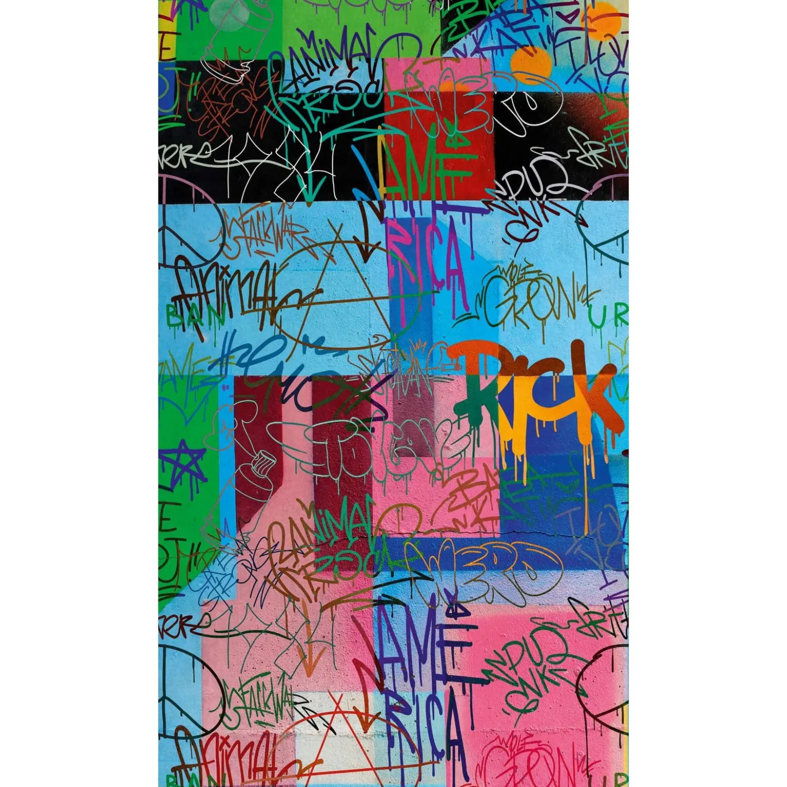 Fototapete Graffiti Abstrakt Blau Bunt 39824-1