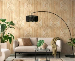 Fototapete Grafik Retro Muster Orange Beige 39868-1