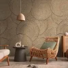 Fototapete Grafisch Kreise Geflecht Beige Braun 79218-1