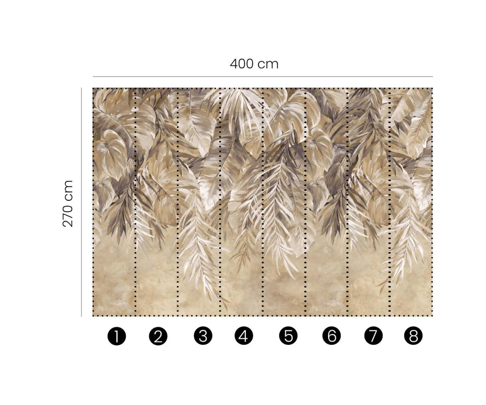 Fototapete Guido Maria Kretschmer Dschungel Beige Creme
