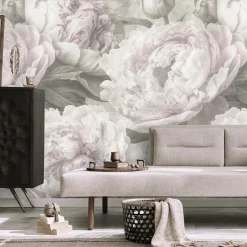 Fototapete Guido Maria Kretschmer Blumen grau creme