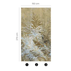 Fototapete Guido Maria Kretschmer Blattmuster beige grau