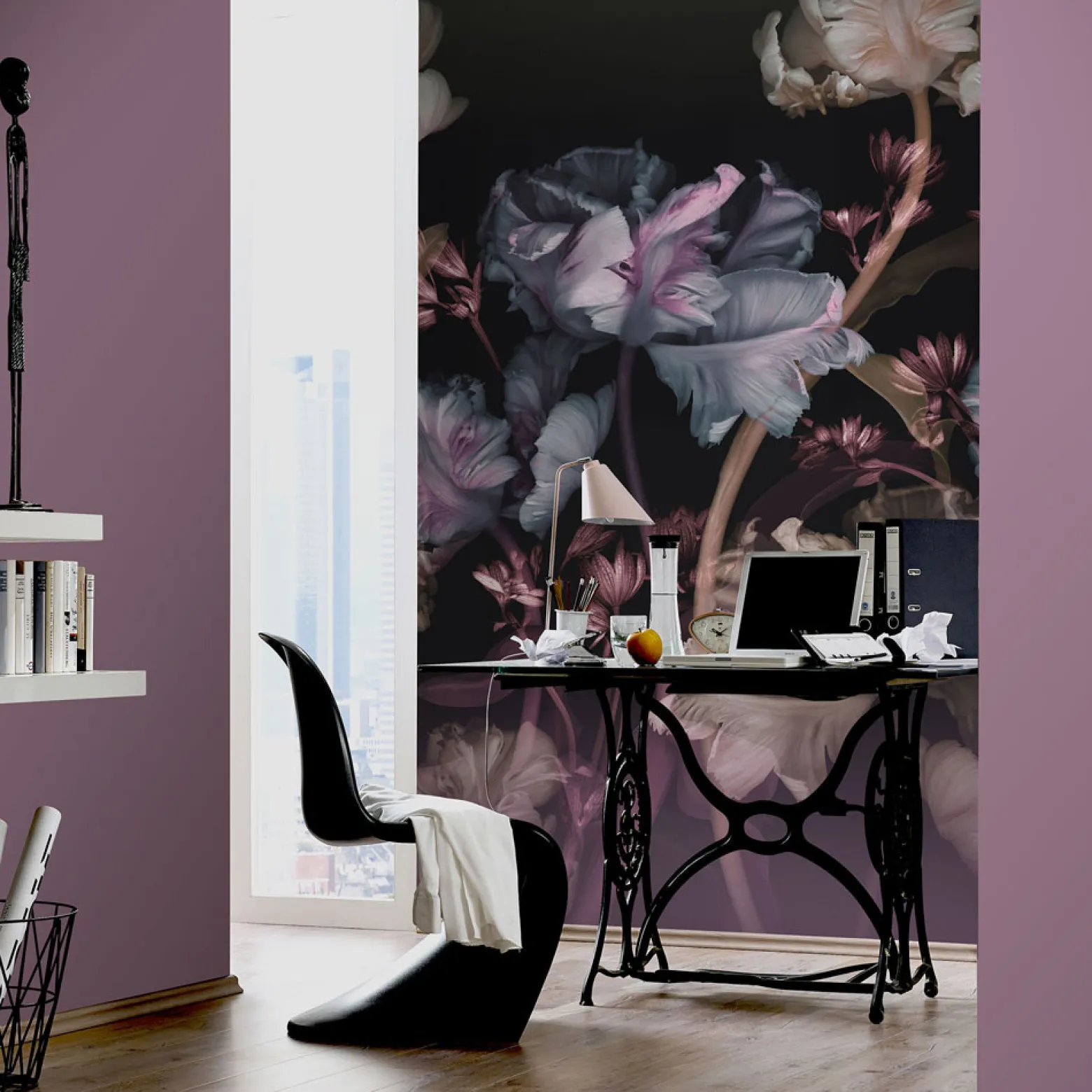 Fototapete Guido Maria Kretschmer Floral schwarz lila