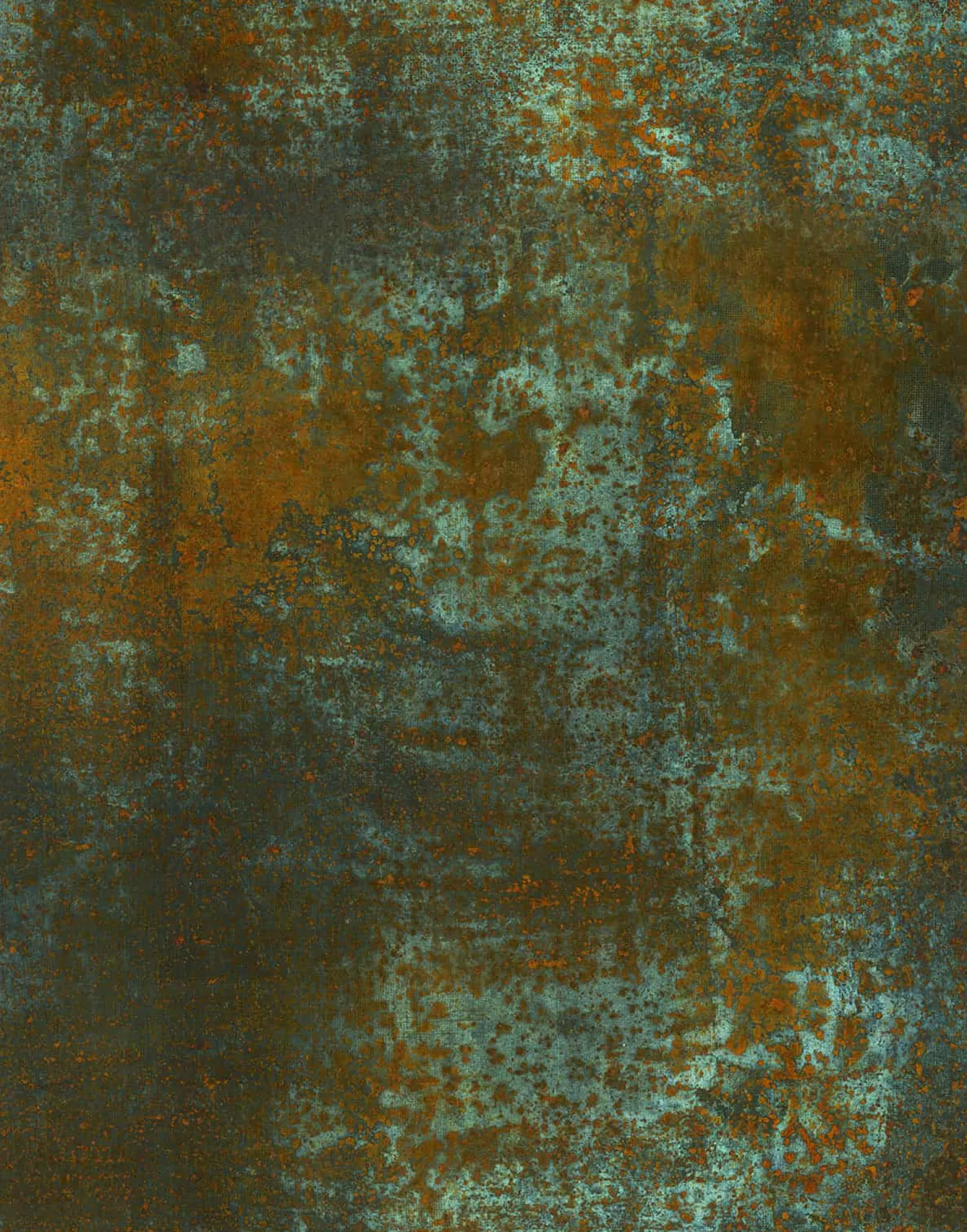 Fototapete Industrial Patina Muster kupfer blau Marburg