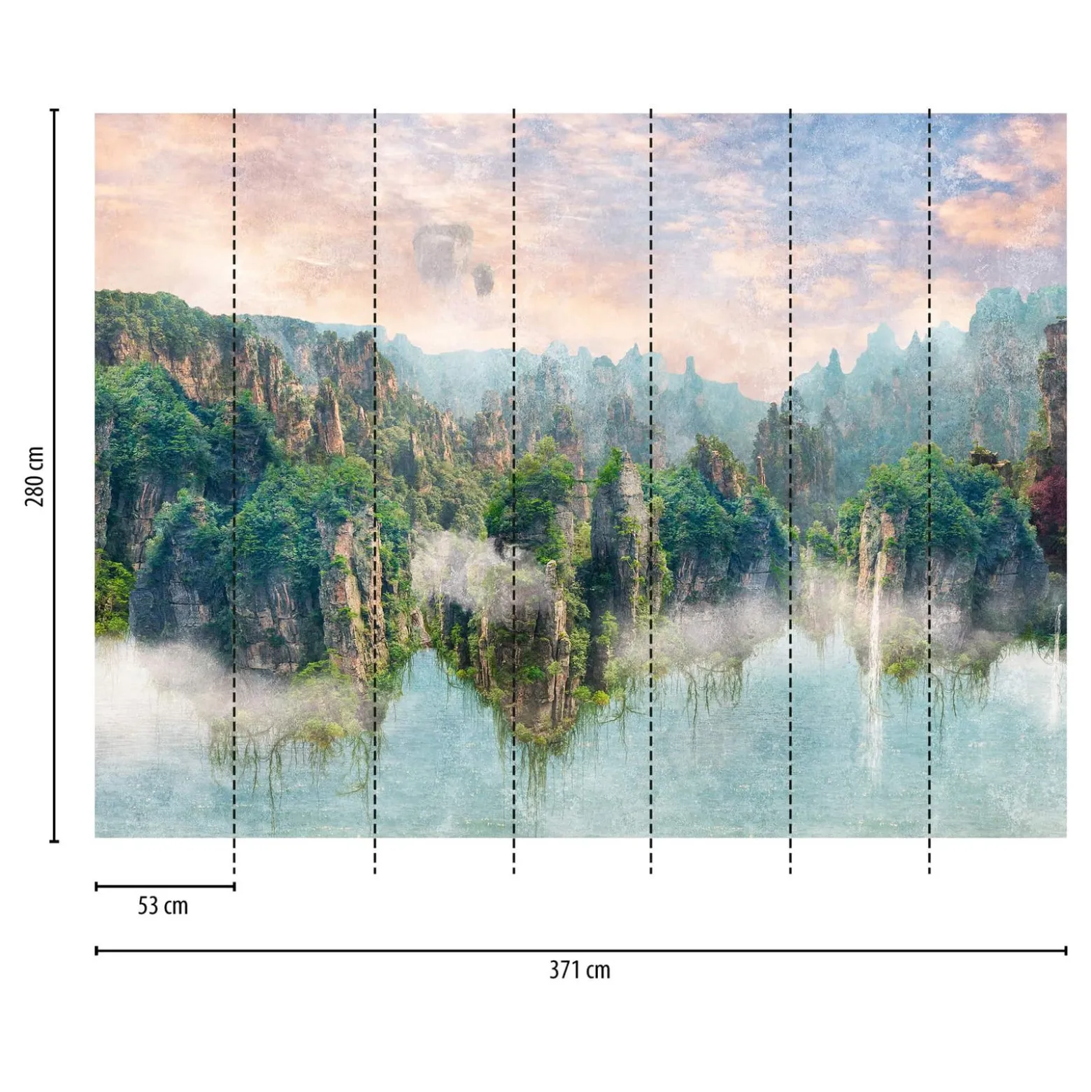 Fototapete Landschaft Fantasie Grün Braun 39908-1