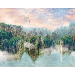 Fototapete Landschaft Fantasie Grün Braun 39908-1