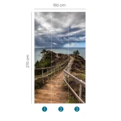 Fototapete Landschaft Strand Meer Grün Blau 2528N-81