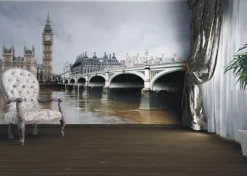 Fototapete London Big Ben Skyline Foto 360 cm x 270 cm
