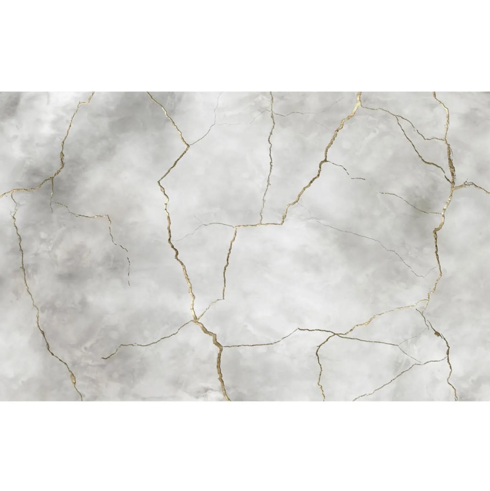 Fototapete Marmor Optik Risse Grau Gold 2253-10