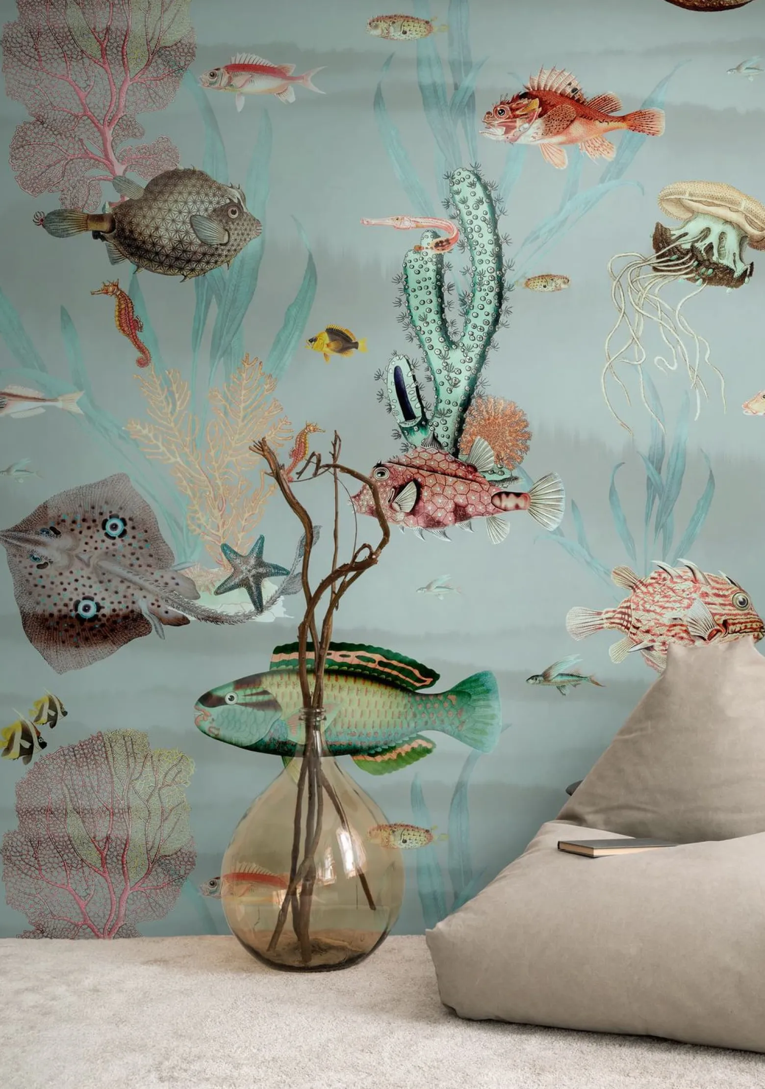 Fototapete Meer Fische Korallen Blau Bunt 39872-1