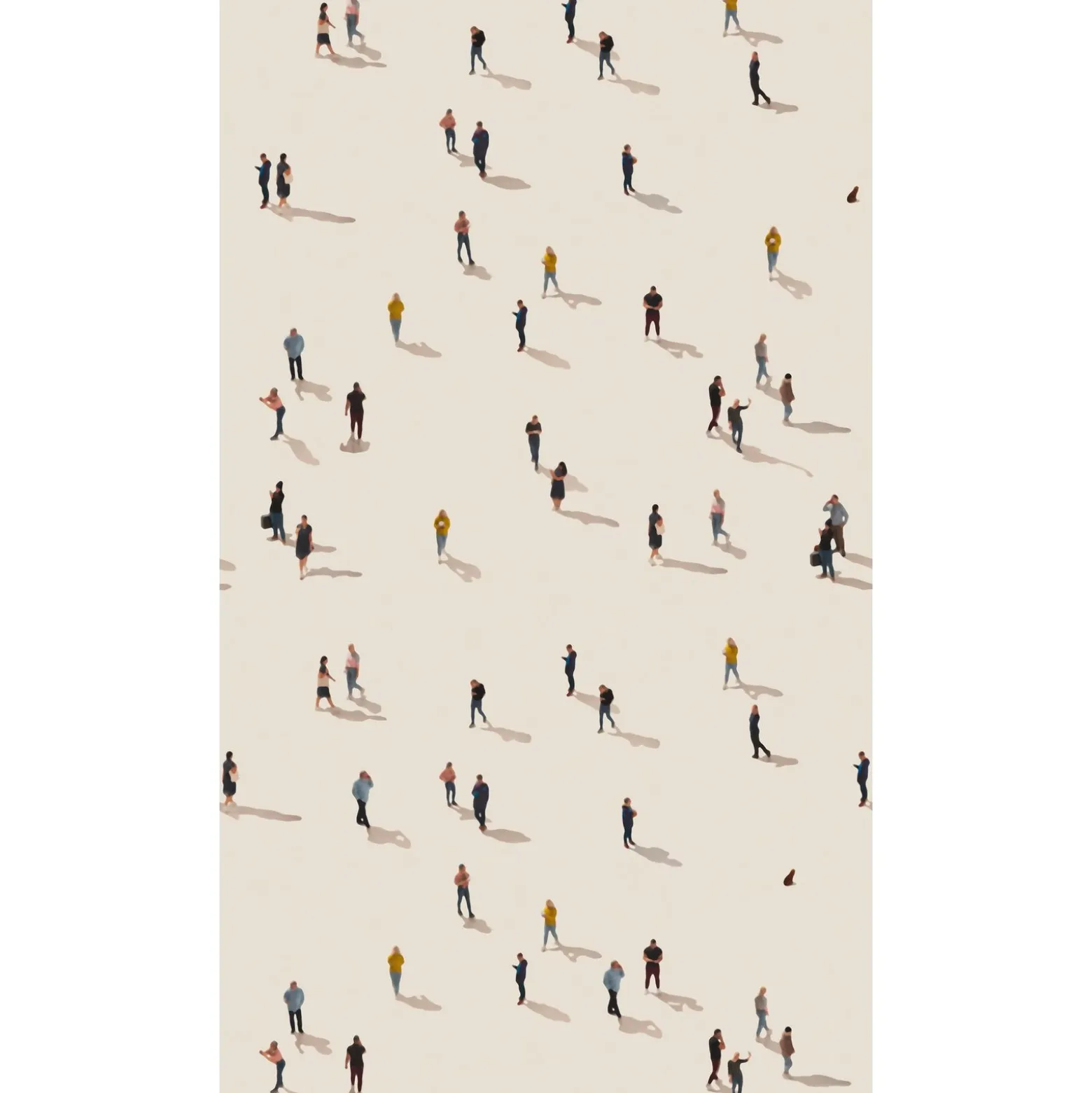Fototapete Menschen Illustration Beige Bunt 39867-1