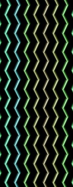 Fototapete Neon 3D Grafik Zick-Zack schwarz blau