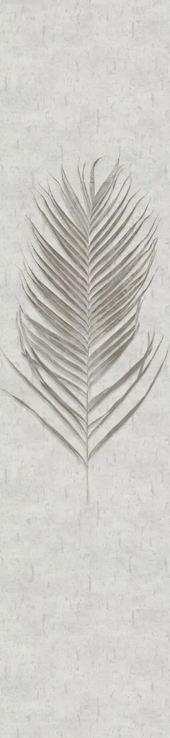 Fototapete Panel Blatt Floral grau 33276