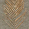 Fototapete Panel Blatt Floral grau braun 33274