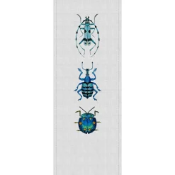 Fototapete Panel Vlies Käfer Textil grau blau Premium