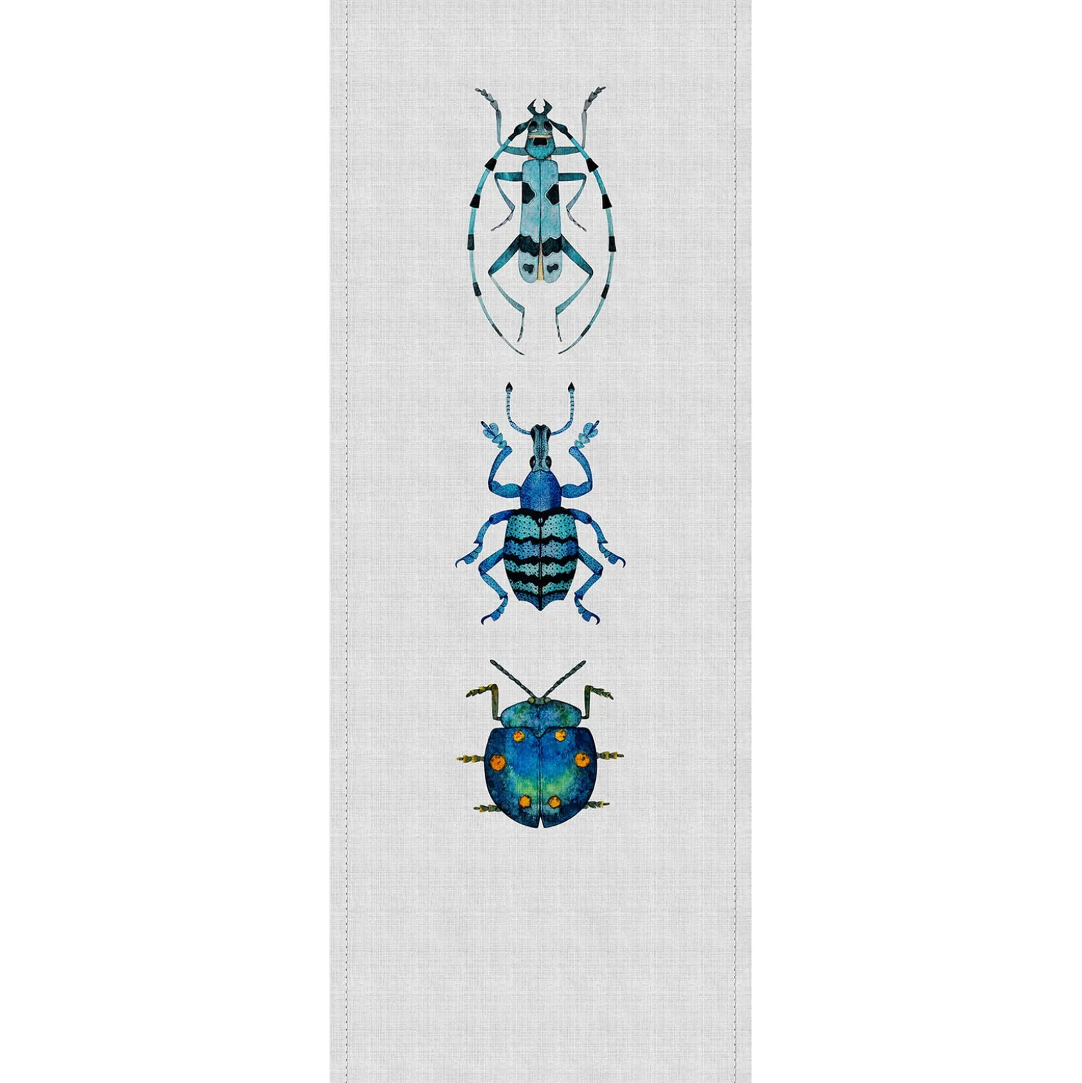 Fototapete Panel Vlies Käfer Textil grau blau Premium