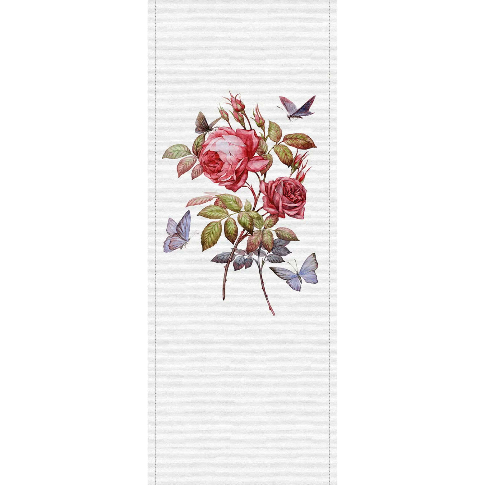 Fototapete Panel Vlies Schmetterlinge grau rot Premium