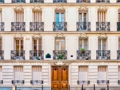 Fototapete Paris Haus Wand Beige Braun ML3201