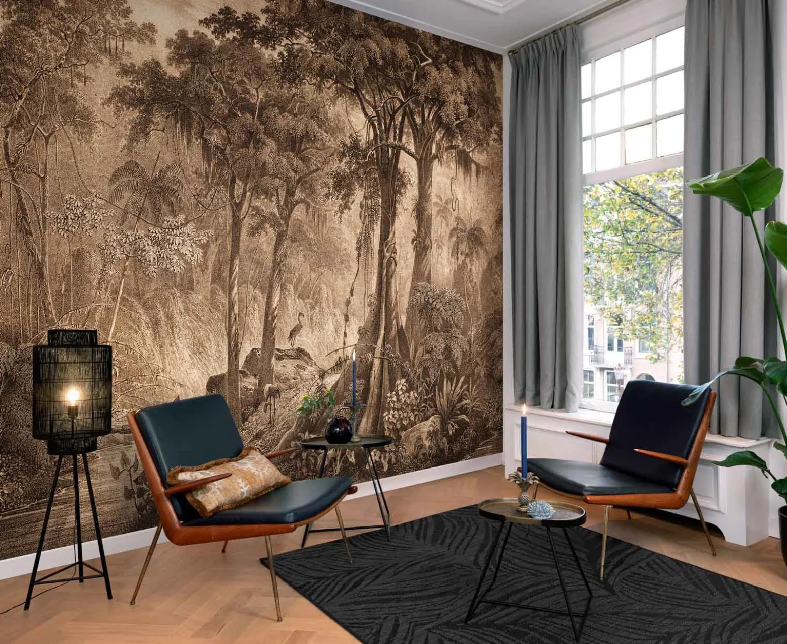 Fototapete 543766 Rasch Dschungel Baum Beige Braun