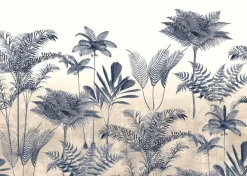 Fototapete Rasch Farne Blau Beige 556247 Lirico