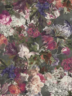 Fototapete Rasch Passepartout Blumen grün bunt 606874