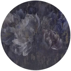 Fototapete rund Guido Maria Kretschmer Blumen Vintage blau