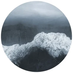 Fototapete rund Guido Maria Kretschmer Welle blau grau