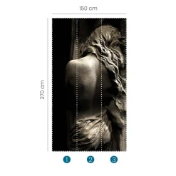 Fototapete Skulptur Antik Stein Grau Schwarz 2532N-81
