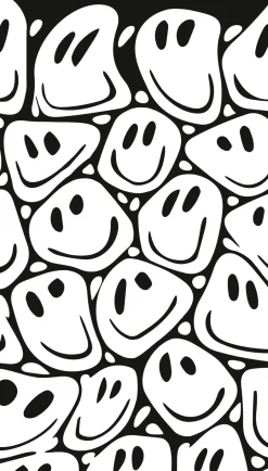 Fototapete Smileys Abstrakt Schwarz Weiß ML3101