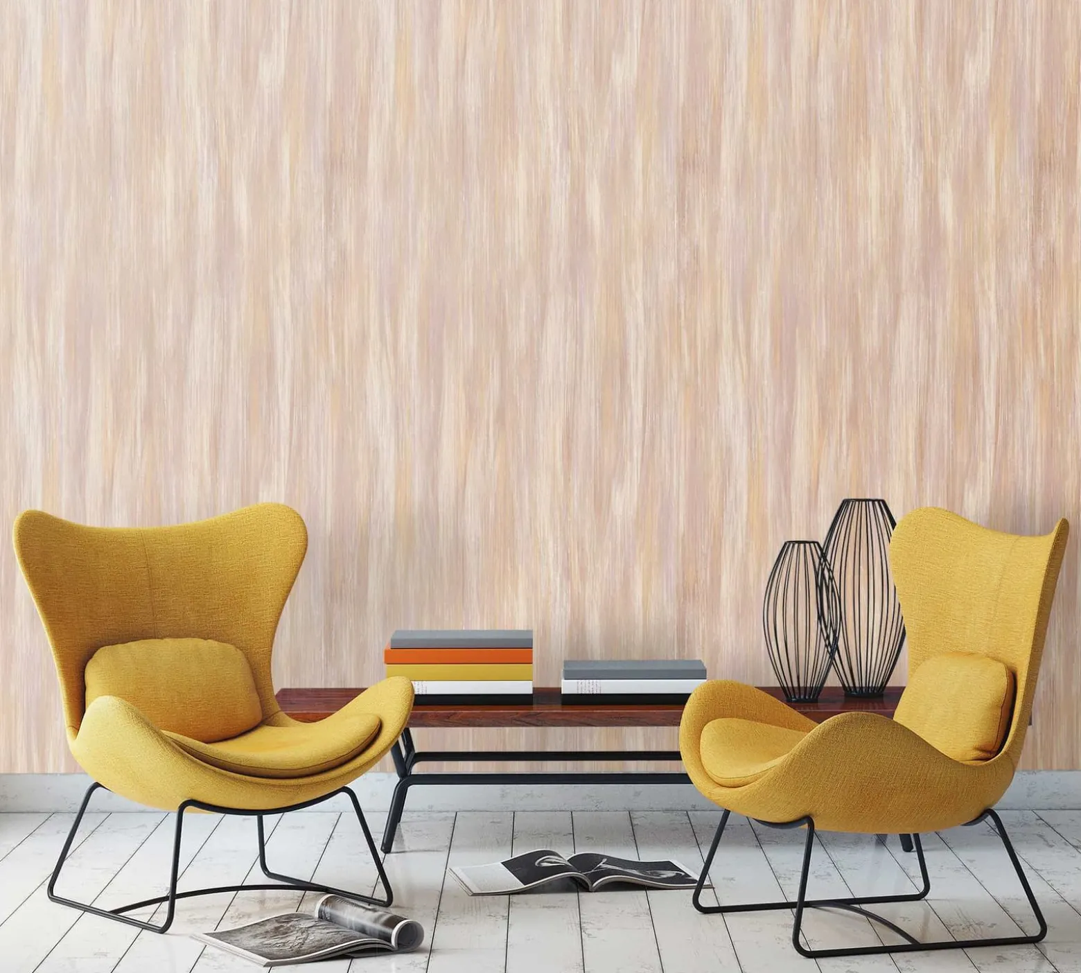 Fototapete Striche Vintage Muster beige rosa Marburg
