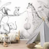 Fototapete Tiere Wald Grau 253320 Rasch Kindertapete