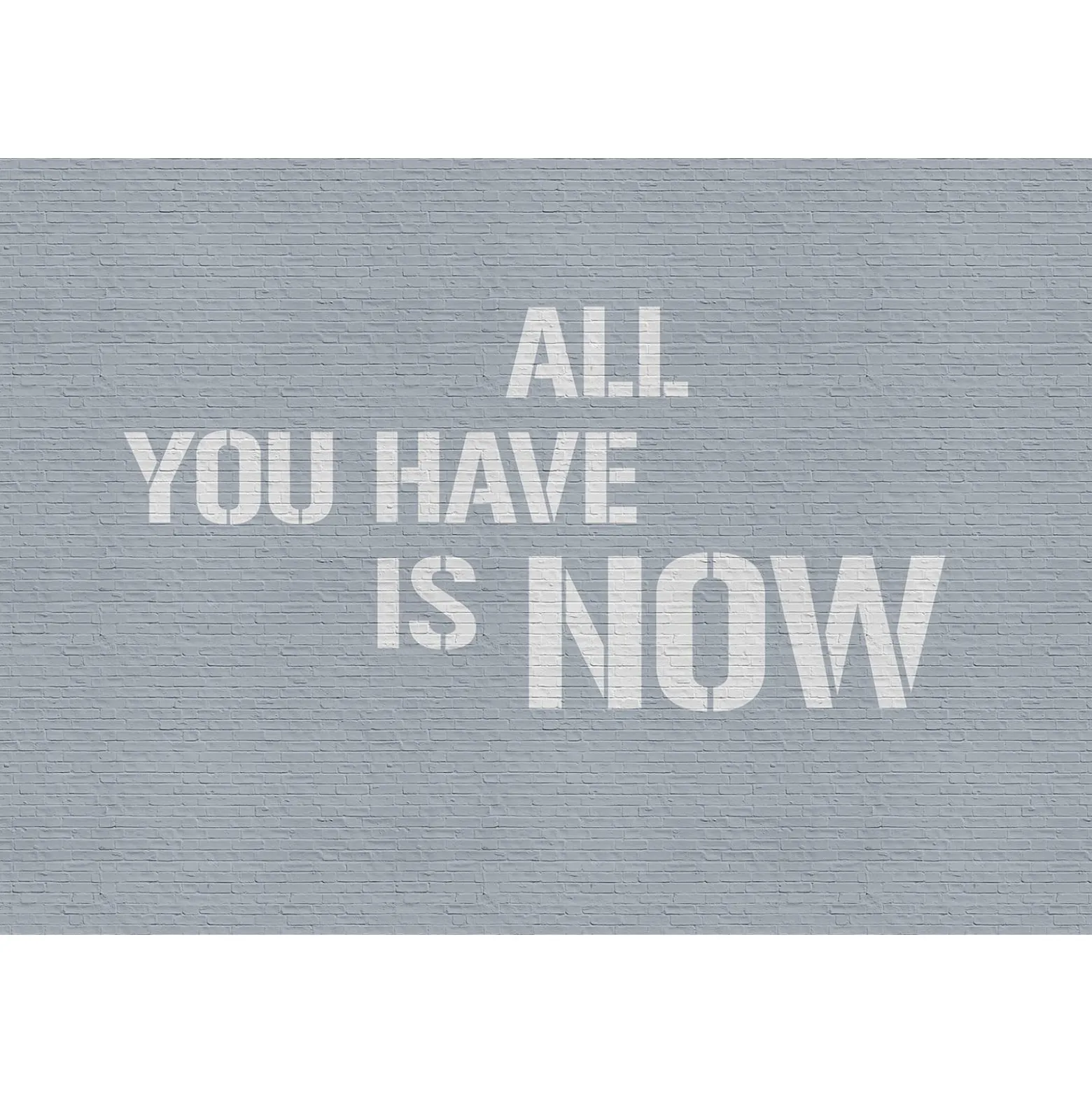 Fototapete Vlies All You Have Is Now blau grau Premium