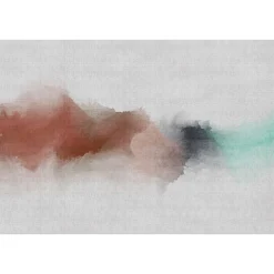 Fototapete Vlies Aquarell Kunst grau rot Premium