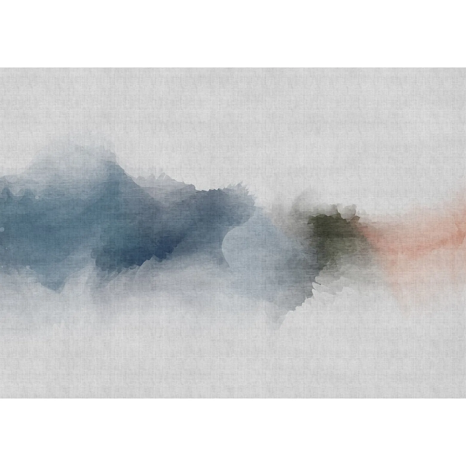 Fototapete Vlies Aquarell Kunst grau blau Premium