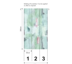 Fototapete Vlies Aquarell Optik Grün Blau 78207-1