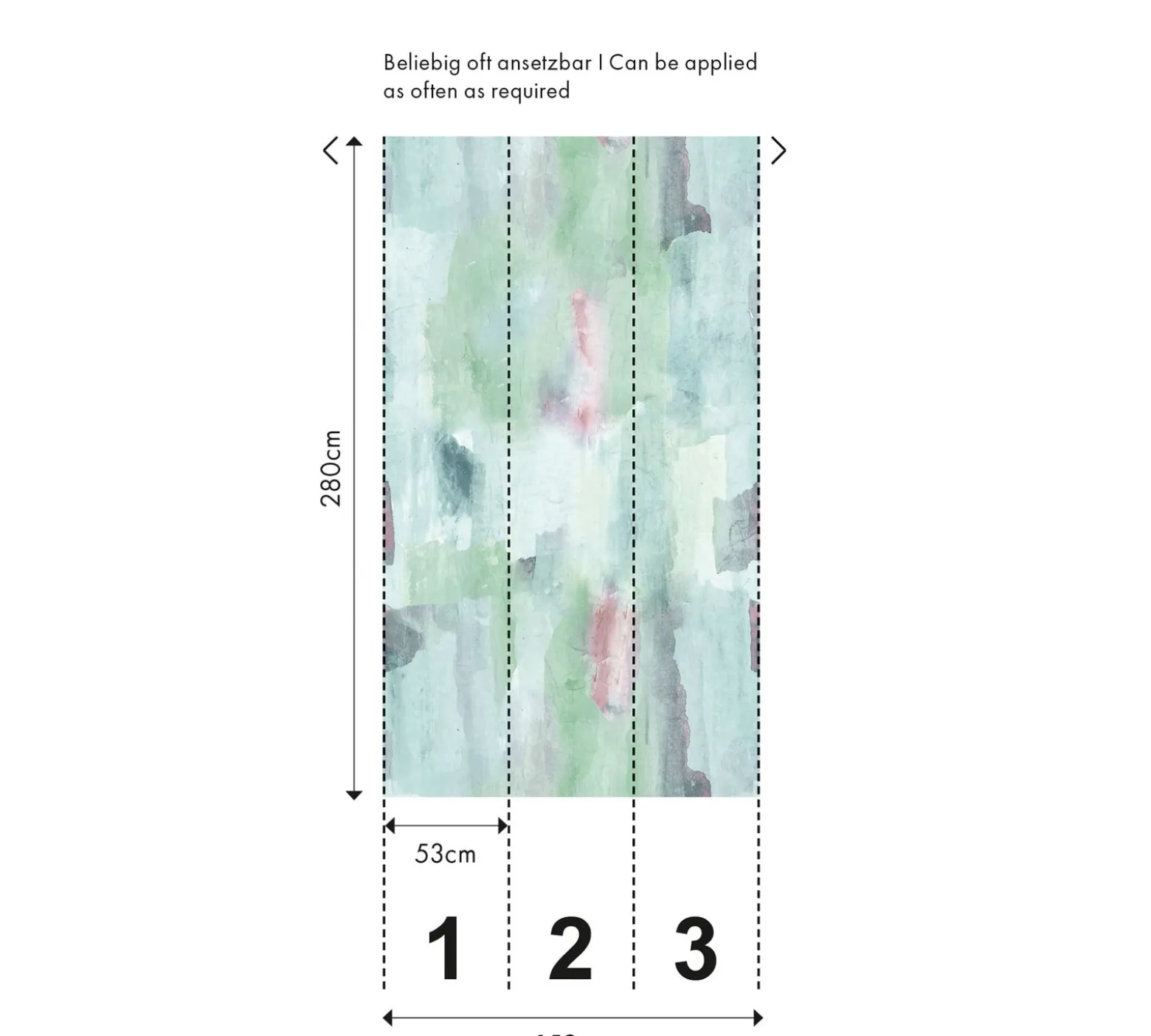 Fototapete Vlies Aquarell Optik Grün Blau 78207-1